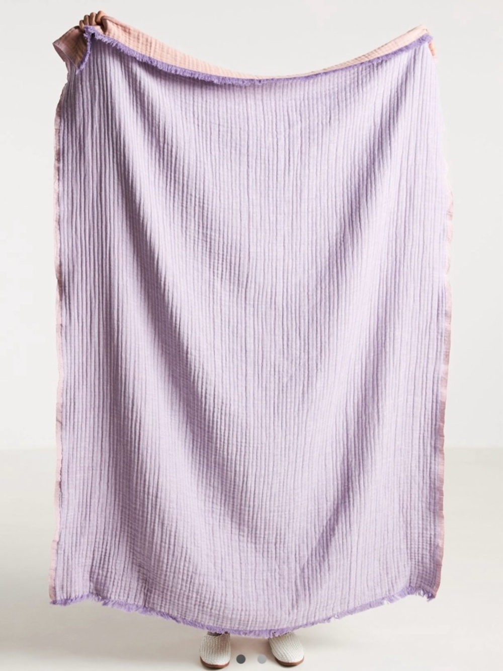 Anthropologie Purple Zora gauze throw